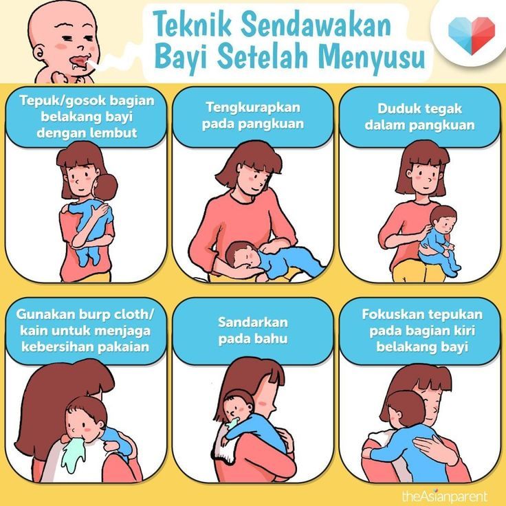 "teknik sendawakan bayi setelah menyusui"