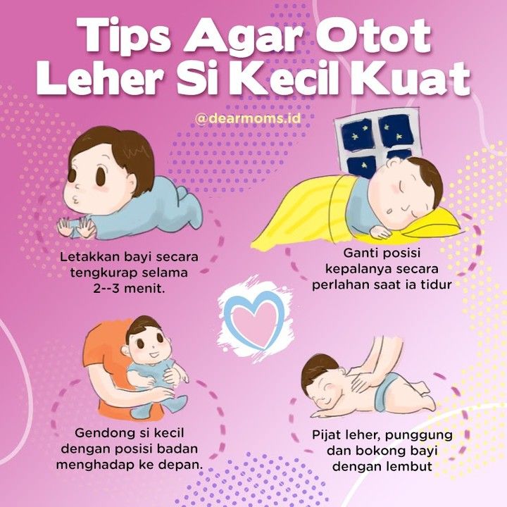 "tips agar otot leher bayi kuat"